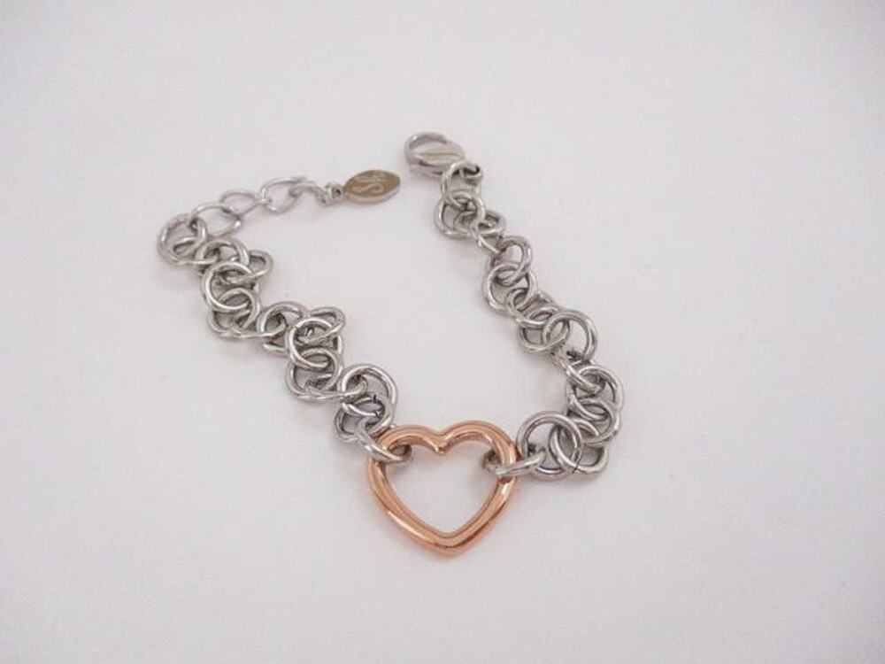 1968 NIP Heart Linked Two Tone Bracelet